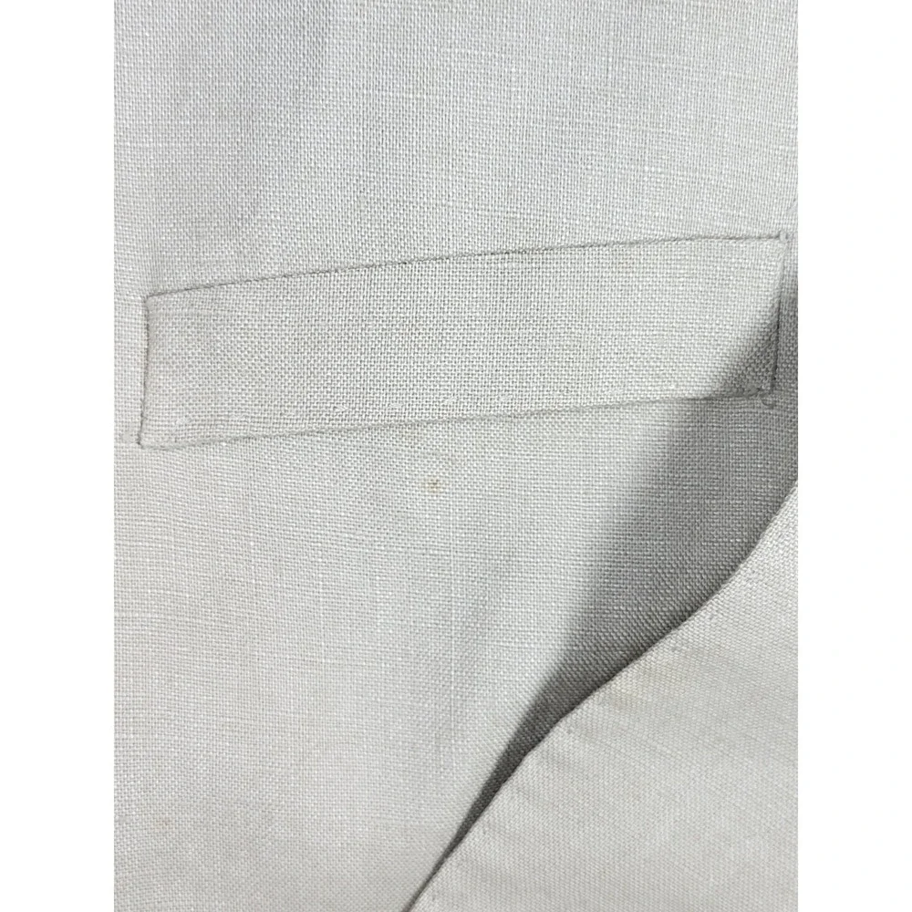 H&M Mens Linen Blend Blazer Beige Tan Two Button Peak Lapel Sport‎ Coat 36